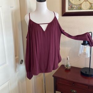 Aeropostale cold shoulder blouse, medium